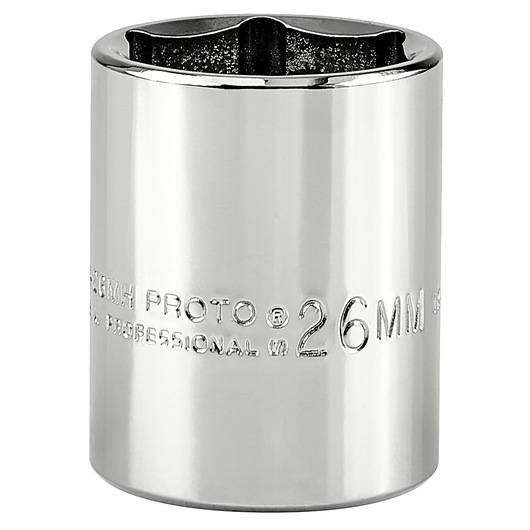 PROTO J5426MH chrome 26mm socket photographed from front on white background.