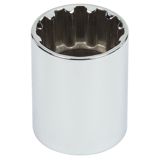PROTO chrome finish twelve-point socket, front angle, SKU J5428SPL.