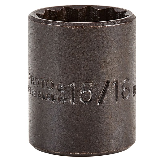 PROTO J5430B socket, 15/16 inch, dark metal finish, front view on white background.