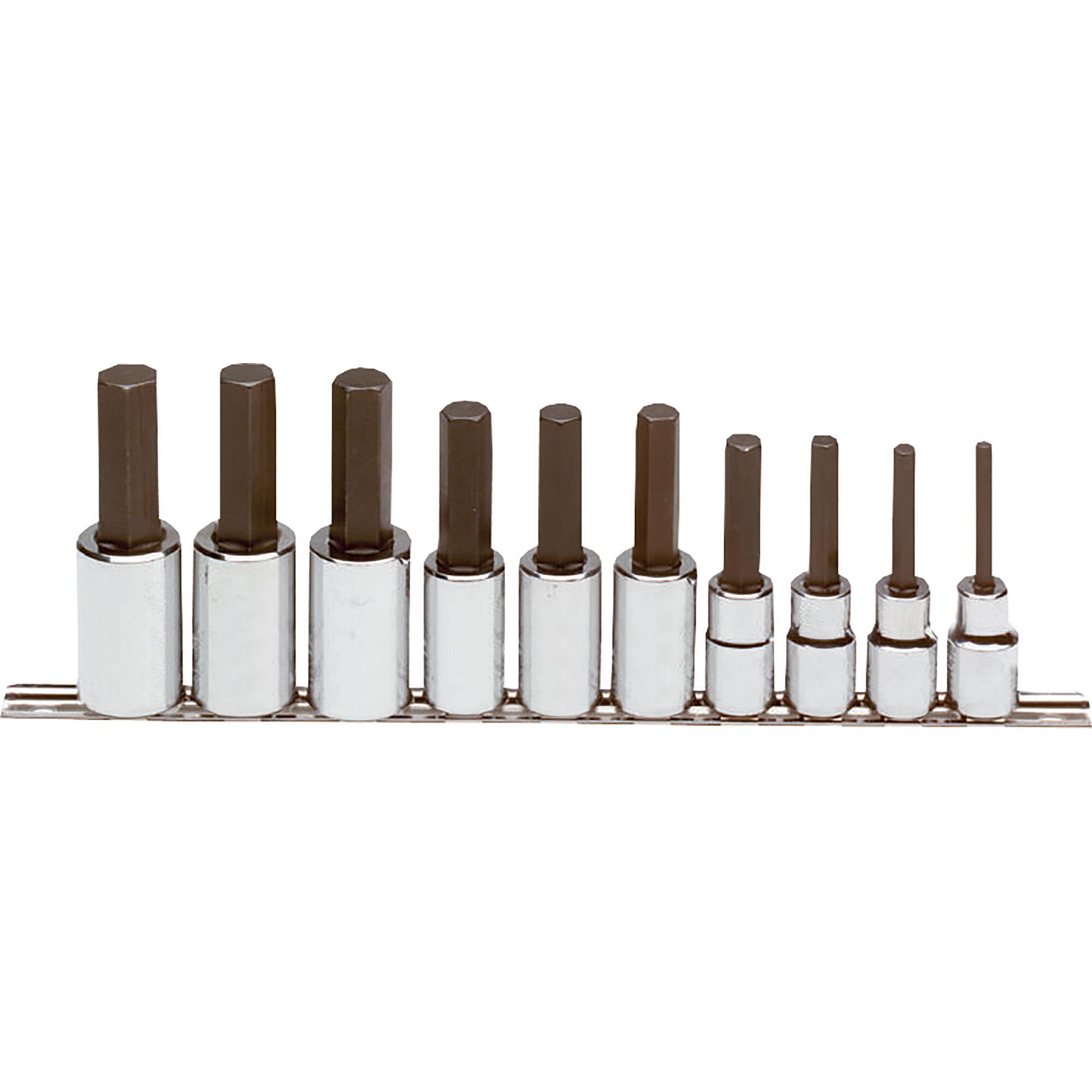 1/2 in. Drive Metric Hex Bit Set (10 pc.) | PROTO