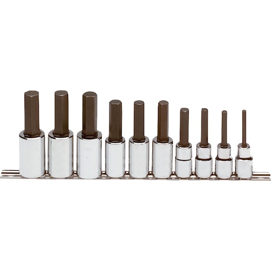 Proto® 1/2" Drive 10 Piece Metric Hex Bit Set