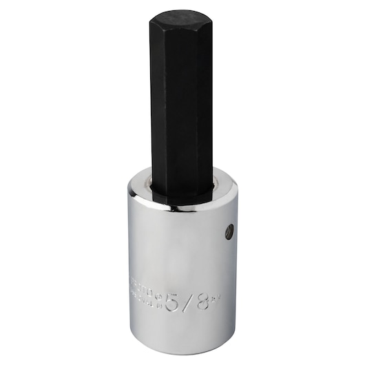 PROTO J54415/8 hex bit socket with chrome finish, 5/8 inch size, front angle on white background.