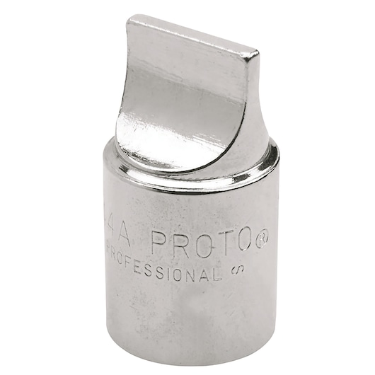 PROTO J5444A chrome finish crowfoot wrench head, front angle on white background.