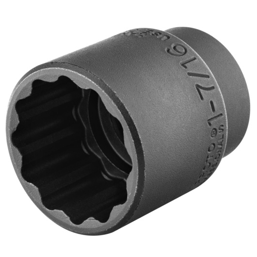 PROTO J5446B impact socket, dark gray finish, engraved size marking, photographed on white background, angled view.