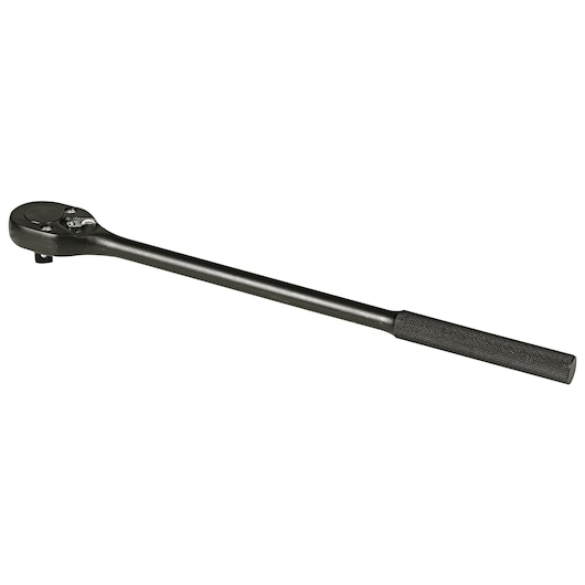 PROTO J5450BL long-handle black ratchet tool with textured grip, side angle on white background.