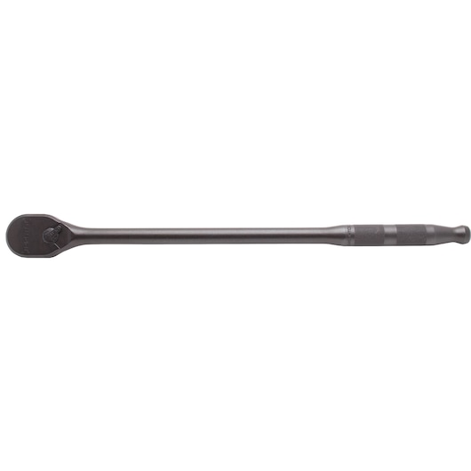 PROTO J5450HTCBL long handle ratchet, black finish, photographed on white background, side angle.