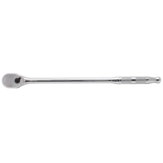 PROTO J5450HTC chrome hand ratchet, long handle, top view, white background.