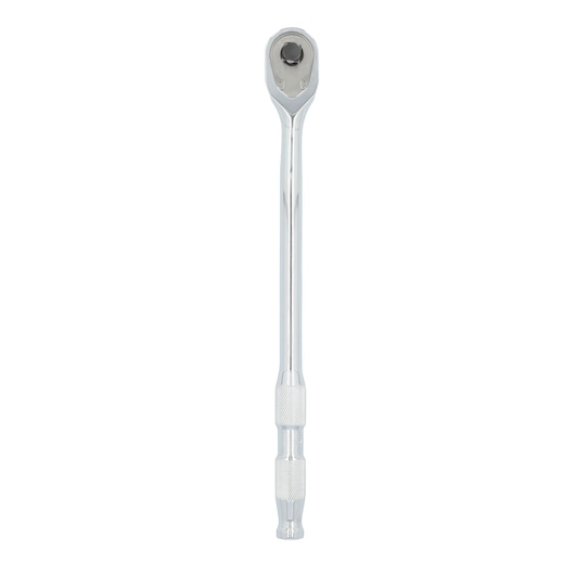 Photo of PROTO J5450MAX chrome ratchet handle, long grip, top view, on white background.