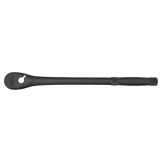 Photo of PROTO J5450XLBL black industrial breaker bar, side view on white background.