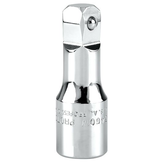 PROTO J5460W chrome adapter socket, photography, product shown on white background, front angle.