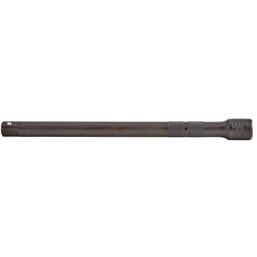 PROTO J5463B black steel socket extension bar, side view on white background.
