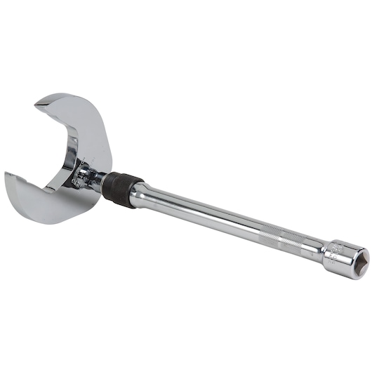PROTO J5463L chrome open-end crowfoot wrench, angled view on white background.