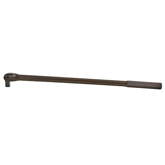 PROTO J5468BL long breaker bar with knurled handle, dark finish, side angle on white background, hand tool.
