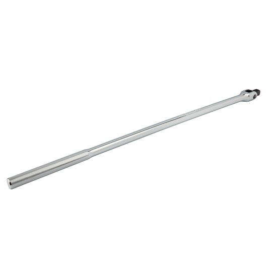 PROTO J5469 long chrome breaker bar tool with knurled handle, photographed on white background.