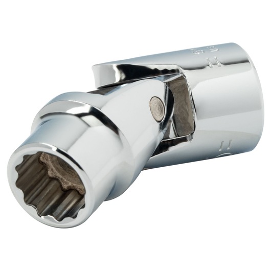 PROTO J5476A chrome universal joint socket close-up, photography on white background.