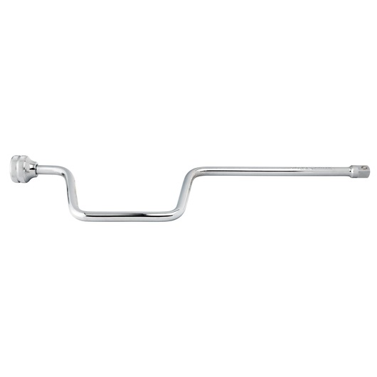 PROTO J5480AG chrome offset socket handle, side view on white background, hand tool photography.