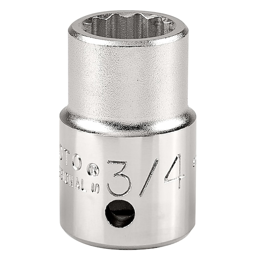 PROTO chrome socket, 3/4 inch size, SKU J5524, twelve-point, photographed on white background.