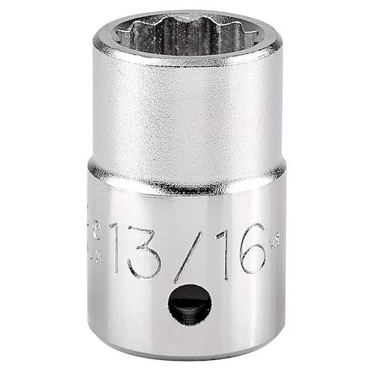 PROTO J5526 chrome socket, 13/16 inch, photography, front angle on white background.