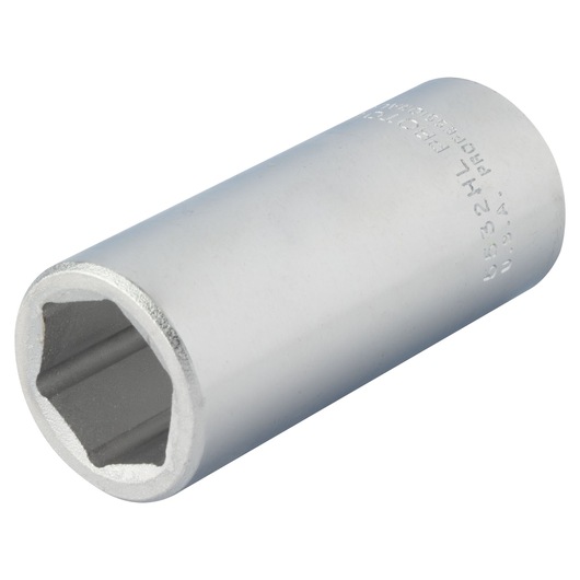 PROTO J5532HL chrome six-point deep socket photographed at an angled view on white background.