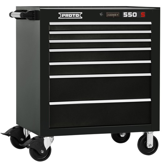34 in. 7-Drawer Roller (Gloss Black)