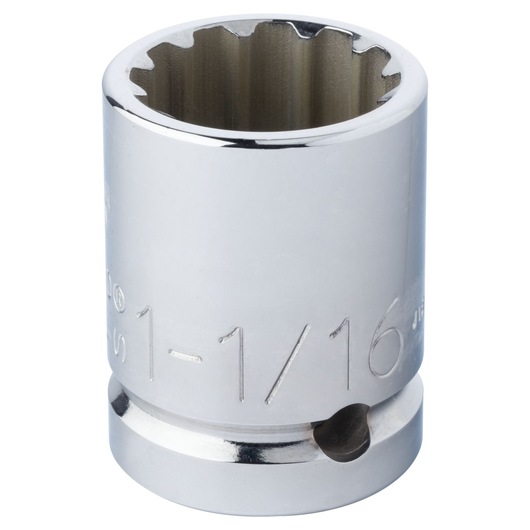 PROTO J5534SPL chrome socket, 12-point, 1-1/16 inch, product photo on white background.