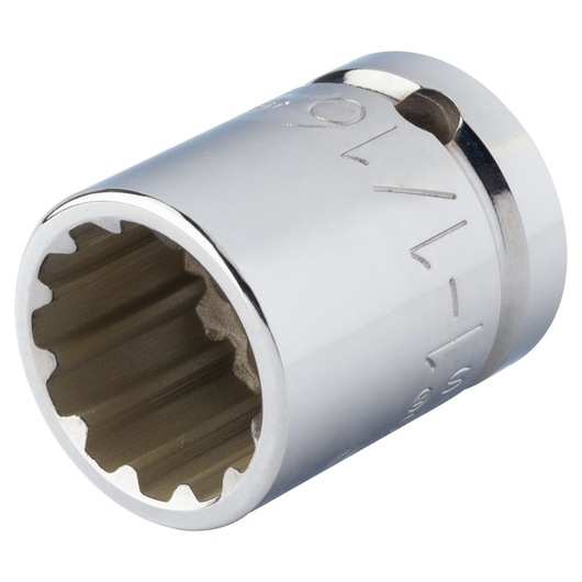 PROTO J5534SPL chrome finish 12-point socket, product photography on white background