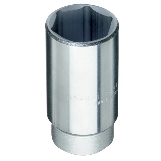 PROTO J5544HL chrome socket, six-point, cylindrical tool, product photo on white background.