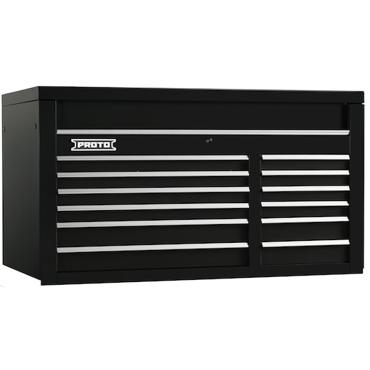 50 in. 12-Drawer Top Chest (Black)