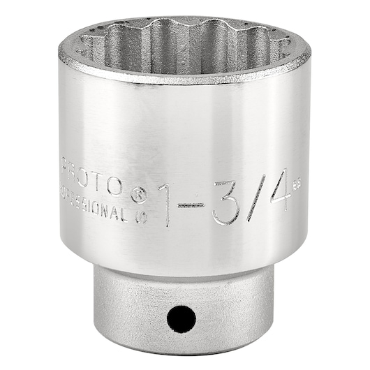PROTO J5556 chrome socket, 1-3/4 inch, front view on white background.