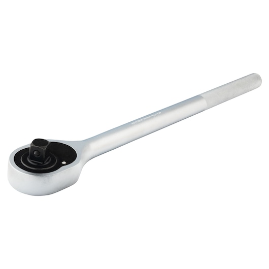 PROTO J5649 silver ratchet handle with knurled grip, tool category, side angle on white background.