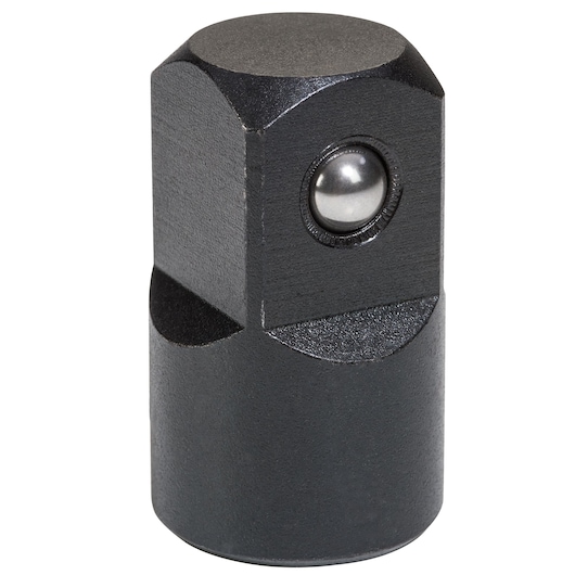 PROTO J5653B socket adapter, black metal, front angle on white background.