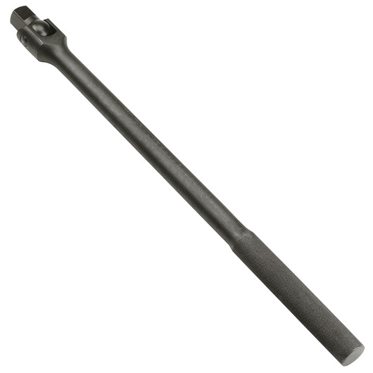 PROTO J5668BL black steel breaker bar with knurled handle, side angle on white background.