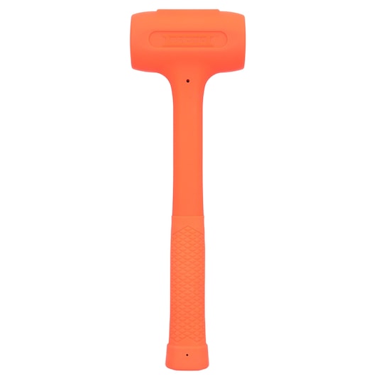 PROTO J57-532A orange dead blow hammer, textured grip, head-on view on white background.