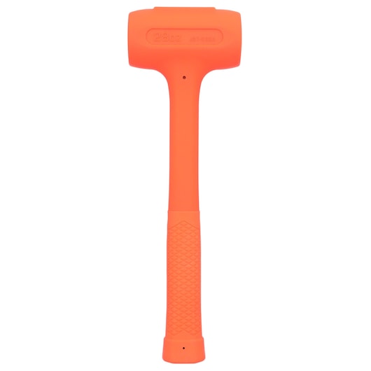 PROTO J57-532A orange dead blow hammer with textured grip, front view on white background.