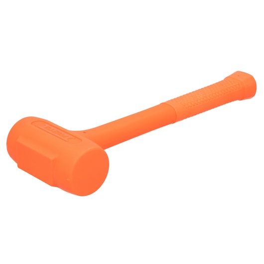 PROTO orange dead blow hammer with textured handle, SKU J57-532A, photography on white background, angled view.