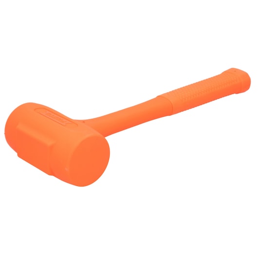 PROTO orange dead blow hammer J57-533A, photography, side angle on white background.