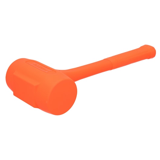 PROTO J57-534A orange dead blow hammer with textured handle, side angle on white background.