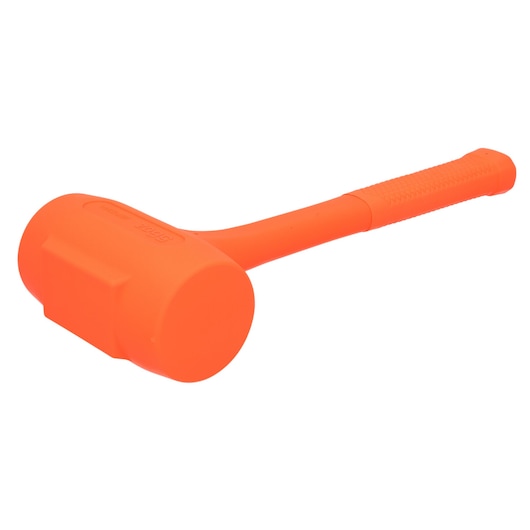 PROTO J57-534A orange dead blow hammer, textured handle, product side angle on white background.