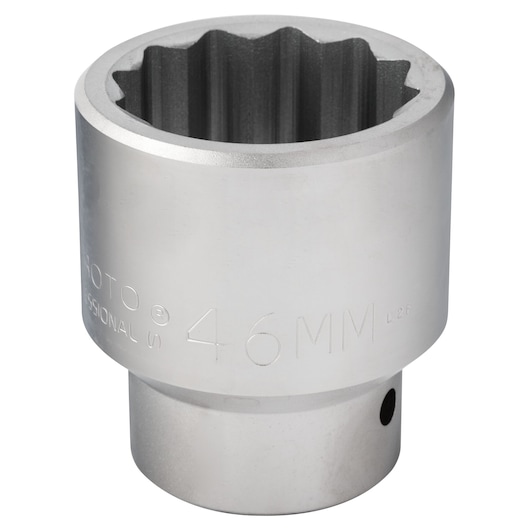 PROTO chrome socket 46MM J5746MT, close-up angle on white background.