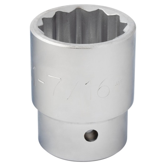 PROTO J5746 chrome socket, 12-point, large size, front angle on white background.