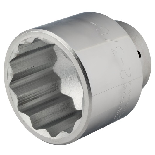 PROTO J5776 chrome 12-point large socket, close-up angle on white background.