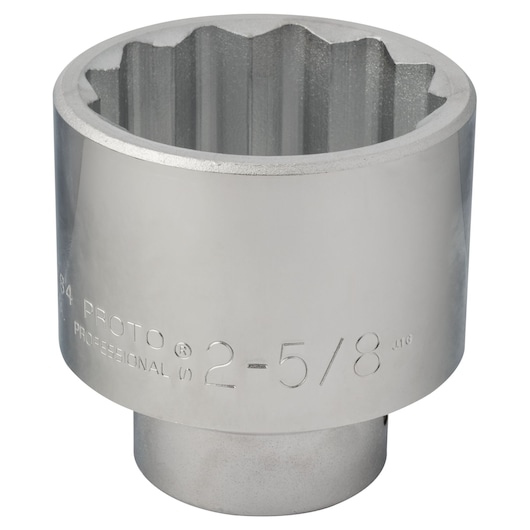 PROTO J5784 large chrome socket with twelve-point opening, product photography on white background.