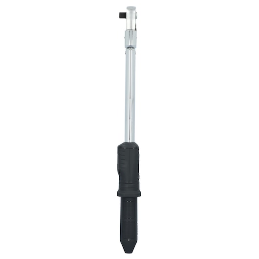 PROTO J60016D torque wrench with black grip, silver shaft, and square drive, photographed on white background, front view.