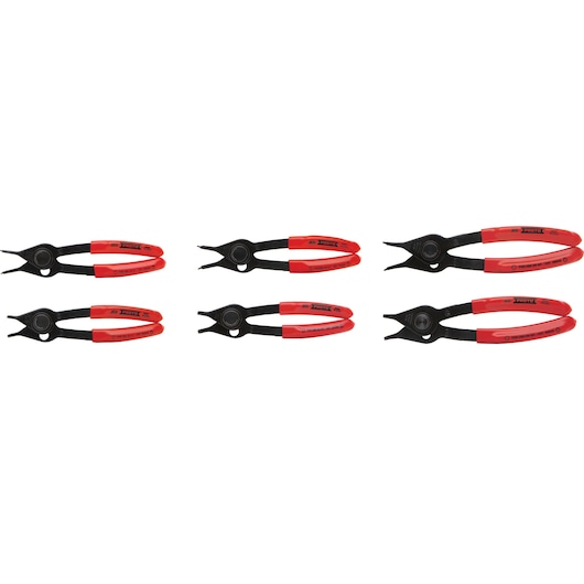 Proto® 6 Piece Convertible Push Button Retaining Ring Pliers Set