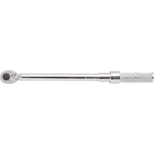 PROTO J6012C chrome torque wrench with knurled handle, product photo on white background.
