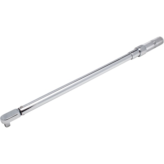 PROTO J6013C chrome torque wrench, straight handle, shown angled on white background.