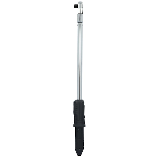 PROTO J6014D chrome telescoping torque wrench with black handle, front angle on white background
