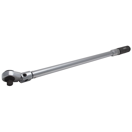 PROTO J6014FC torque wrench, long silver handle with black adjustment end, side angle on white background.
