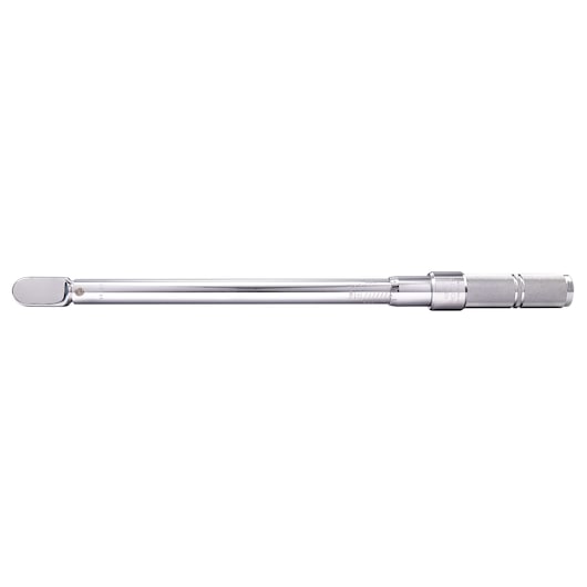 PROTO J6015C chrome torque wrench, side view on white background, knurled handle and calibration markings visible.