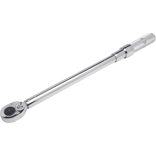 PROTO J6016C chrome torque wrench, side angle on white background.